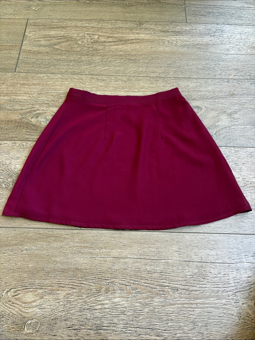 Killstar Chiffon Double Layer A-Line Mini Skirt in Burgundy Alternative Goth